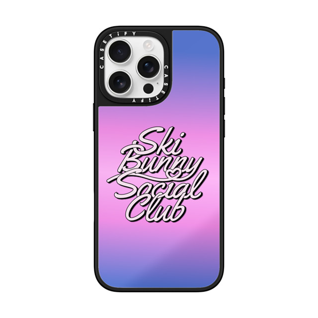 CASETiFY iPhone 16 Pro Max ケース Silver on Black ミラーケース MagSafe対応 Ski Bunny Social Club casetify_artist