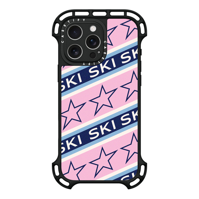 CASETiFY iPhone 16 Pro Max ケース ブラック ウルトラ バウンスケース MagSafe対応 Ski Star Stripes casetify_artist