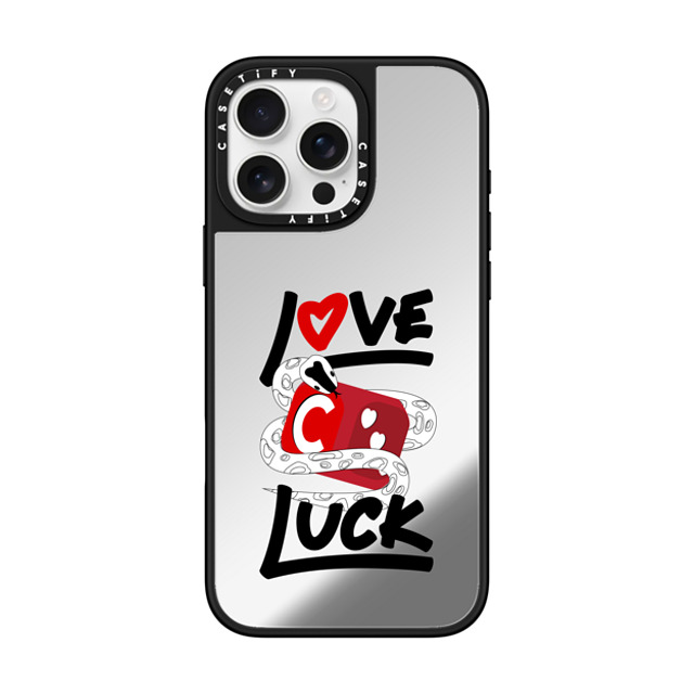 CASETiFY iPhone 16 Pro Max ケース Silver on Black ミラーケース MagSafe対応 Lucky Snake Dice casetify_artist