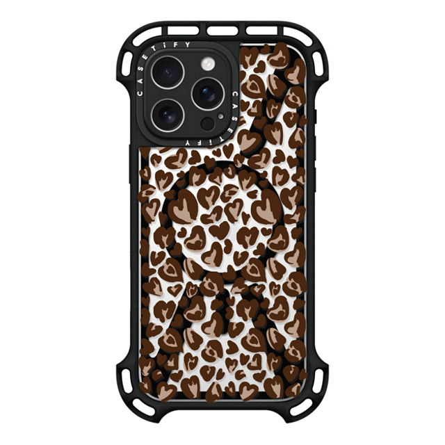 CASETiFY iPhone 16 Pro Max Case Black ウルトラ バウンスケース MagSafe対応 Leopard Love- Brown casetify_artist CASETiFY iPhone 16 Pro Max Case Black ウルトラ バウンスケース MagSafe対応 Leopard Love- Brown casetify_artist