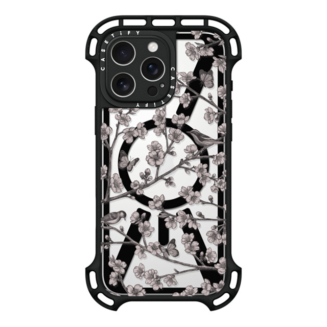 CASETiFY iPhone 16 Pro Max Case Black ウルトラ バウンスケース MagSafe対応 フローラル Blooming Sakura Black CASETiFY iPhone 16 Pro Max Case Black ウルトラ バウンスケース MagSafe対応 フローラル Blooming Sakura Black