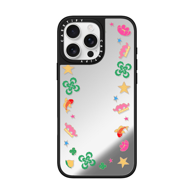 CASETiFY iPhone 16 Pro Max ケース Silver on Black ミラーケース MagSafe対応 HAO YUN Case casetify_artist