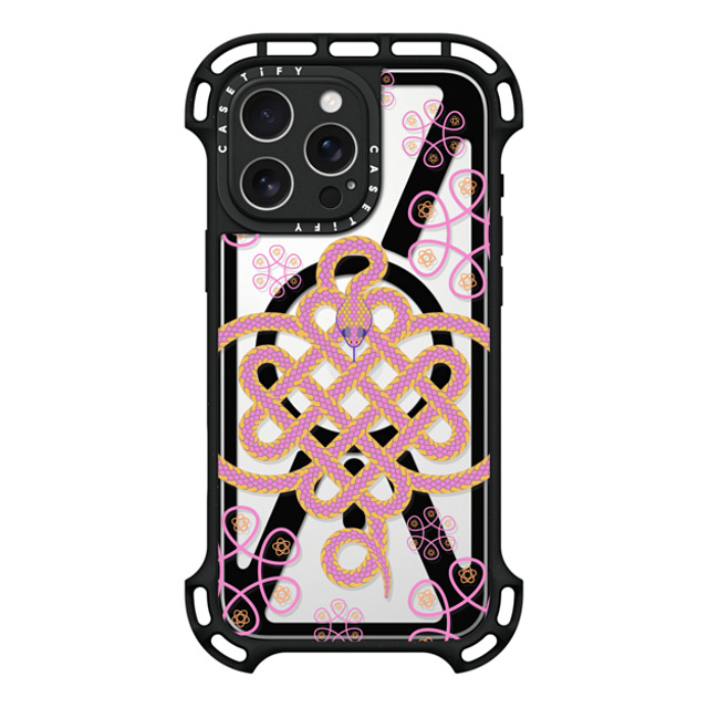 CASETiFY iPhone 16 Pro Max ケース ブラック ウルトラ バウンスケース MagSafe対応 Blessed Snake casetify_artist