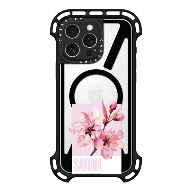 CASETiFY iPhone 16 Pro Max ケース Black ウルトラ バウンスケース MagSafe対応 Sakura Color Palette casetify_artist