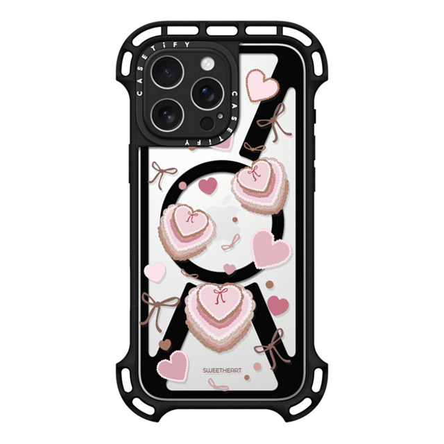 CASETiFY iPhone 16 Pro Max ケース ブラック ウルトラ バウンスケース MagSafe対応 Sweetheart cake case casetify_artist