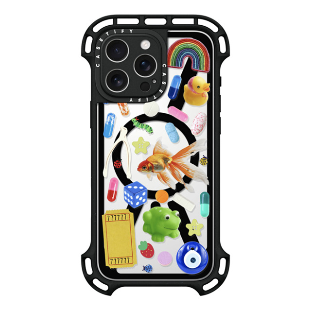 CASETiFY iPhone 16 Pro Max Case Black ウルトラ バウンスケース MagSafe対応 Happy Dose of Luck casetify_artist CASETiFY iPhone 16 Pro Max Case Black ウルトラ バウンスケース MagSafe対応 Happy Dose of Luck casetify_artist