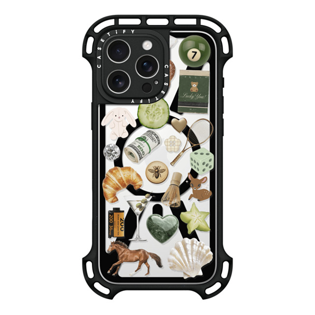 CASETiFY iPhone 16 Pro Max Case Black ウルトラ バウンスケース MagSafe対応 Opulence Luck Club casetify_artist CASETiFY iPhone 16 Pro Max Case Black ウルトラ バウンスケース MagSafe対応 Opulence Luck Club casetify_artist