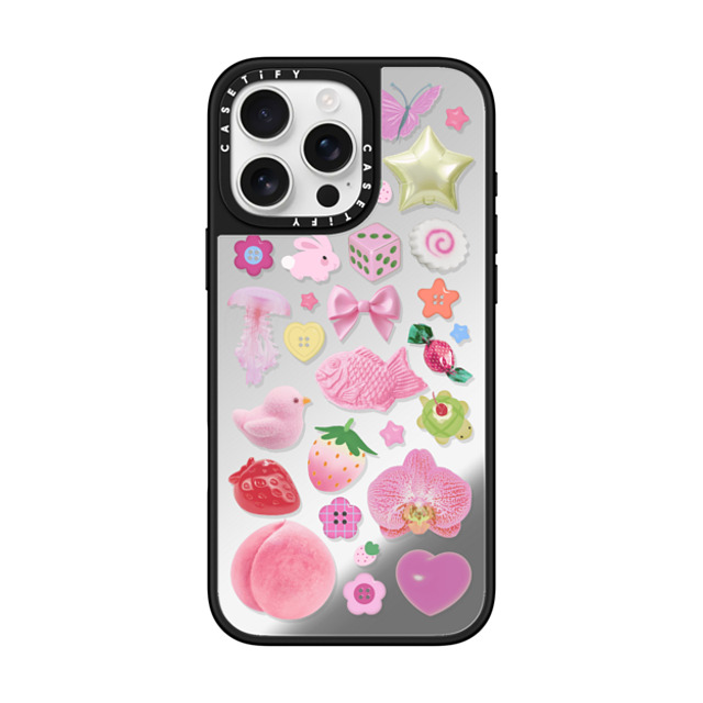 CASETiFY iPhone 16 Pro Max Case Silver on Black ミラーケース MagSafe対応 Sweet Charmed Dreams casetify_artist Father's Day CASETiFY iPhone 16 Pro Max Case Silver on Black ミラーケース MagSafe対応 Sweet Charmed Dreams casetify_artist Father's Day