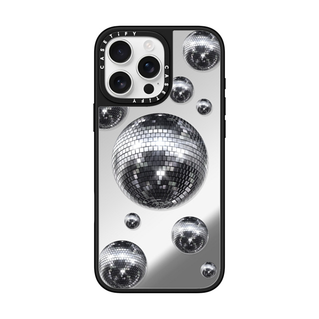 CASETiFY iPhone 16 Pro Max ケース Silver on Black ミラーケース MagSafe対応 Monochrome,Y2K Y2K,Monochrome Disco Galaxy Father's Day CASETiFY iPhone 16 Pro Max ケース Silver on Black ミラーケース MagSafe対応 Monochrome,Y2K Y2K,Monochrome Disco Galaxy Father's Day