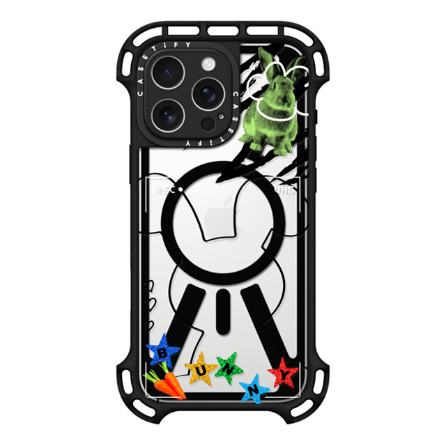 CASETiFY iPhone 16 Pro Max Case Black ウルトラ バウンスケース MagSafe対応 Bunny Selfie casetify_artist CASETiFY iPhone 16 Pro Max Case Black ウルトラ バウンスケース MagSafe対応 Bunny Selfie casetify_artist