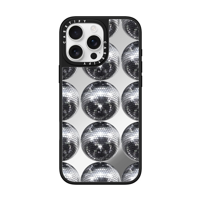 CASETiFY iPhone 16 Pro Max ケース Silver on Black ミラーケース MagSafe対応 Monochrome,Y2K Monochrome,Y2K Disco Grid Back to School CASETiFY iPhone 16 Pro Max ケース Silver on Black ミラーケース MagSafe対応 Monochrome,Y2K Monochrome,Y2K Disco Grid Back to School