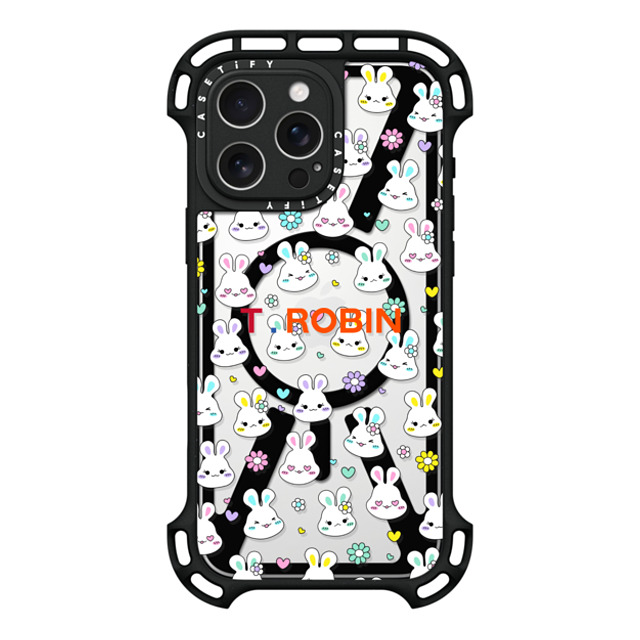 CASETiFY iPhone 16 Pro Max Case Black ウルトラ バウンスケース MagSafe対応 Bunny Floral Custom Case casetify_artist CASETiFY iPhone 16 Pro Max Case Black ウルトラ バウンスケース MagSafe対応 Bunny Floral Custom Case casetify_artist