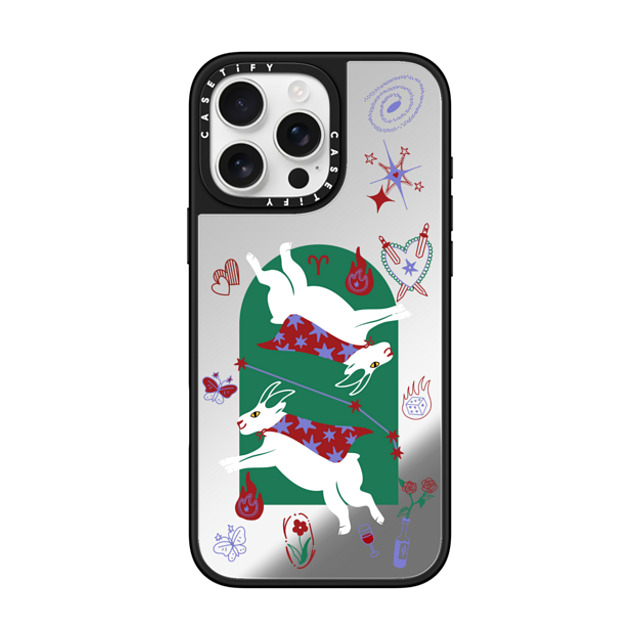 CASETiFY iPhone 16 Pro Max ケース Silver on Black ミラーケース MagSafe対応 Aries casetify_artist Father's Day CASETiFY iPhone 16 Pro Max ケース Silver on Black ミラーケース MagSafe対応 Aries casetify_artist Father's Day