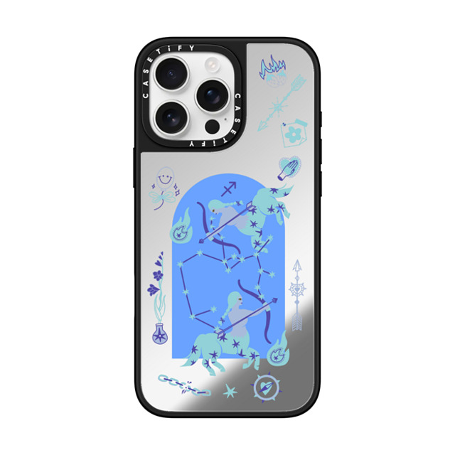 CASETiFY iPhone 16 Pro Max Case Silver on Black ミラーケース MagSafe対応 Sagittarius casetify_artist Father's Day CASETiFY iPhone 16 Pro Max Case Silver on Black ミラーケース MagSafe対応 Sagittarius casetify_artist Father's Day
