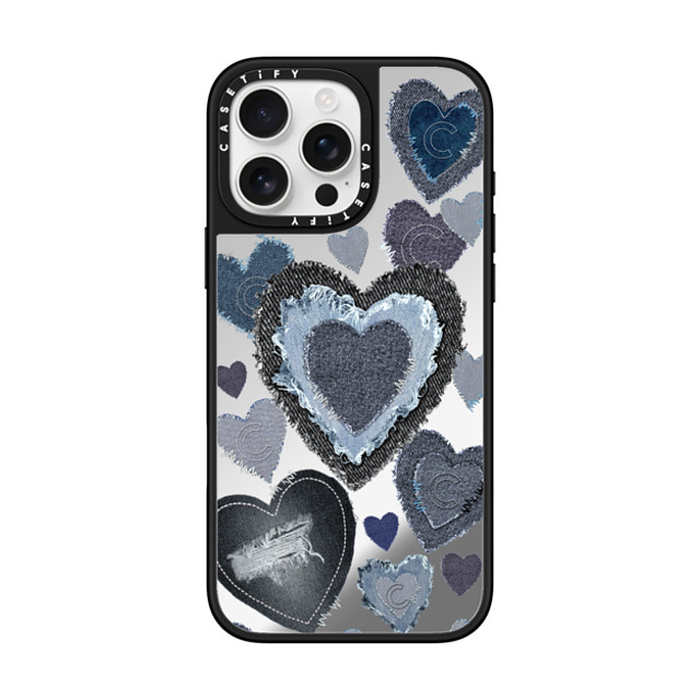 CASETiFY iPhone 16 Pro Max Case Silver on Black ミラーケース MagSafe対応 Sweet Rebel Heart Case casetify_artist Father's Day CASETiFY iPhone 16 Pro Max Case Silver on Black ミラーケース MagSafe対応 Sweet Rebel Heart Case casetify_artist Father's Day