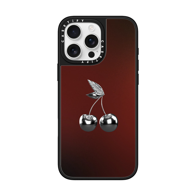 CASETiFY iPhone 16 Pro Max Case Silver on Black ミラーケース MagSafe対応 Chrome Red Cherry casetify_artist Back to School CASETiFY iPhone 16 Pro Max Case Silver on Black ミラーケース MagSafe対応 Chrome Red Cherry casetify_artist Back to School
