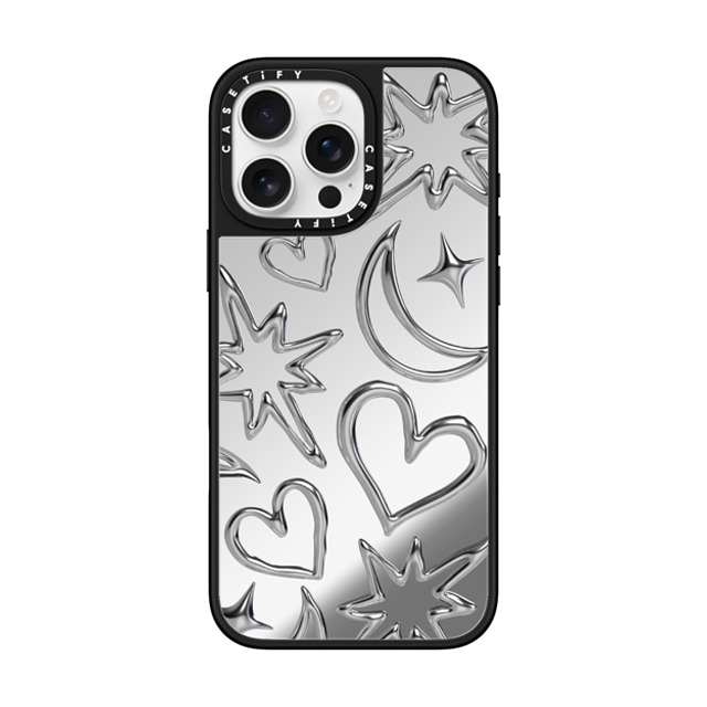 CASETiFY iPhone 16 Pro Max Case Silver on Black ミラーケース MagSafe対応 Chrome Scribbles casetify_artist Back to School CASETiFY iPhone 16 Pro Max Case Silver on Black ミラーケース MagSafe対応 Chrome Scribbles casetify_artist Back to School