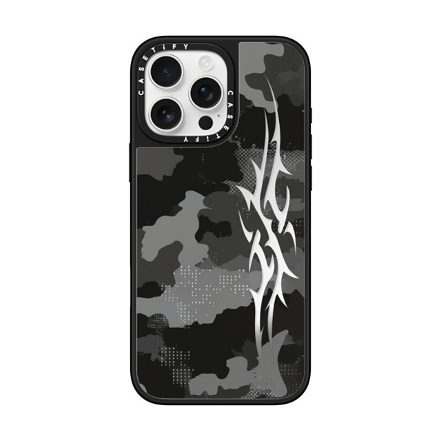 CASETiFY iPhone 16 Pro Max Case Silver on Black ミラーケース MagSafe対応 Camo Crush casetify_artist Back to School CASETiFY iPhone 16 Pro Max Case Silver on Black ミラーケース MagSafe対応 Camo Crush casetify_artist Back to School