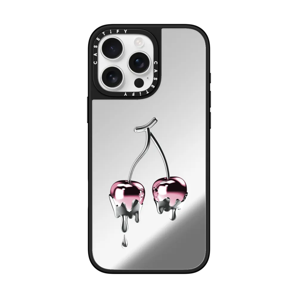 Mirror iPhone 16 Pro Max Case MagSafe Compatible - Colored Melting Cherry