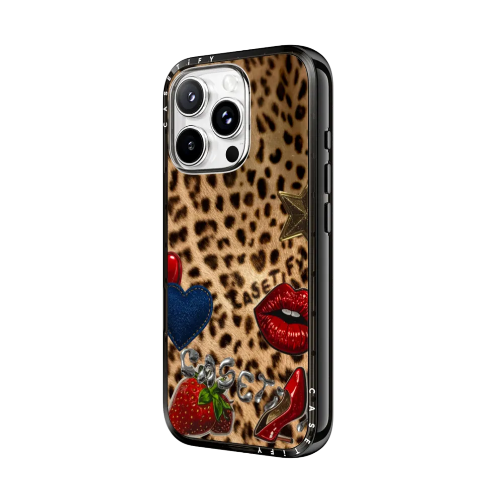 Compact iPhone 16 Pro Max Case MagSafe Compatible - Patched Cheetah