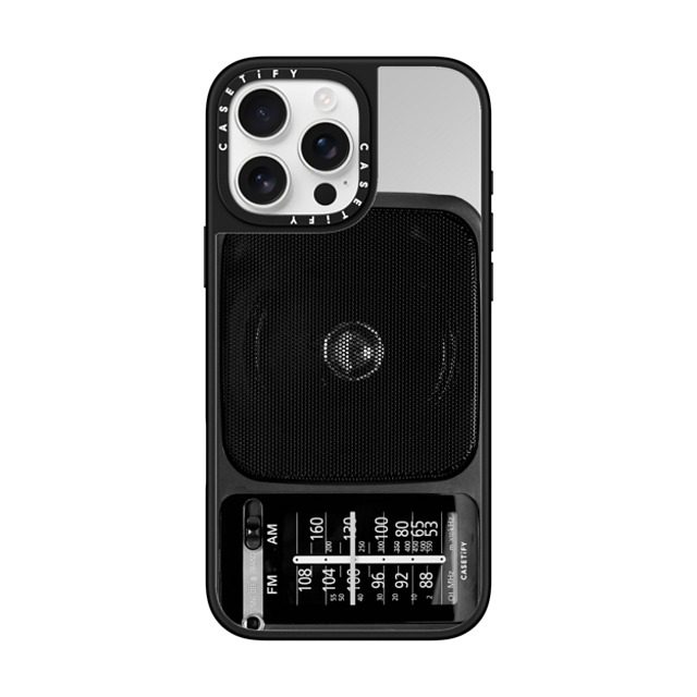 CASETiFY iPhone 16 Pro Max ケース Silver on Black ミラーケース MagSafe対応 Typography タイポグラフィ CASETiFY Radio Back to School CASETiFY iPhone 16 Pro Max ケース Silver on Black ミラーケース MagSafe対応 Typography タイポグラフィ CASETiFY Radio Back to School