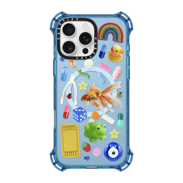 CASETiFY iPhone 16 Pro Max Case ベイビーブルー バウンスケース Happy Dose of Luck casetify_artist CASETiFY iPhone 16 Pro Max Case ベイビーブルー バウンスケース Happy Dose of Luck casetify_artist