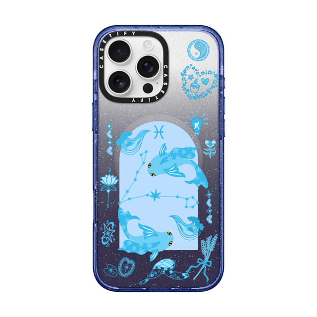 CASETiFY iPhone 16 Pro Max Case Glitter Indigo Impact Case MagSafe Compatible Pisces casetify_artist Back to School CASETiFY iPhone 16 Pro Max Case Glitter Indigo Impact Case MagSafe Compatible Pisces casetify_artist Back to School