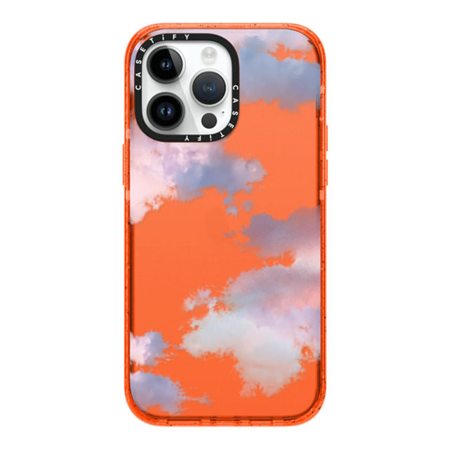 CASETiFY iPhone 14 Pro Max ケース オレンジ インパクトケース Cloud,nature Clouds