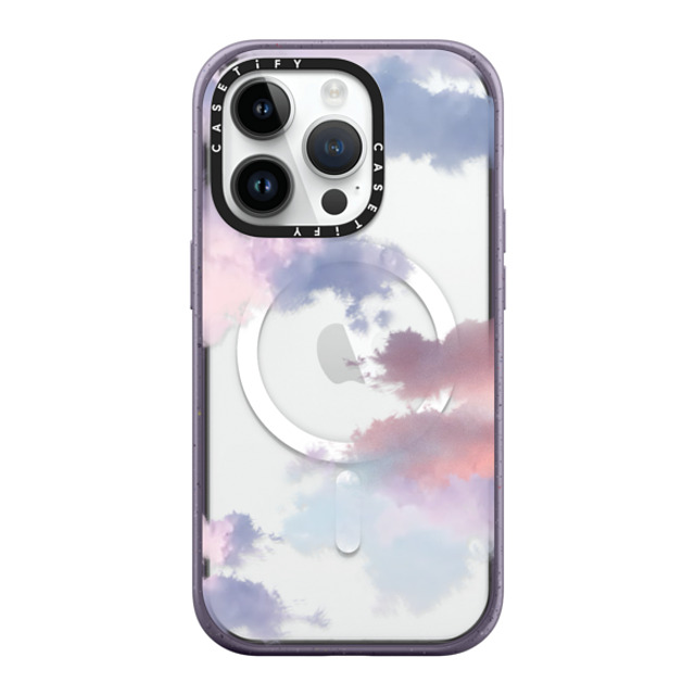 CASETiFY iPhone 14 Pro ケース Matte Deep Purple インパクトケース MagSafe対応 Cloud,nature Clouds