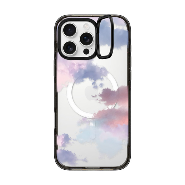 CASETiFY iPhone 16 Pro Max ケース ブラック インパクトリングスタンドケース MagSafe対応 Cloud,nature Clouds