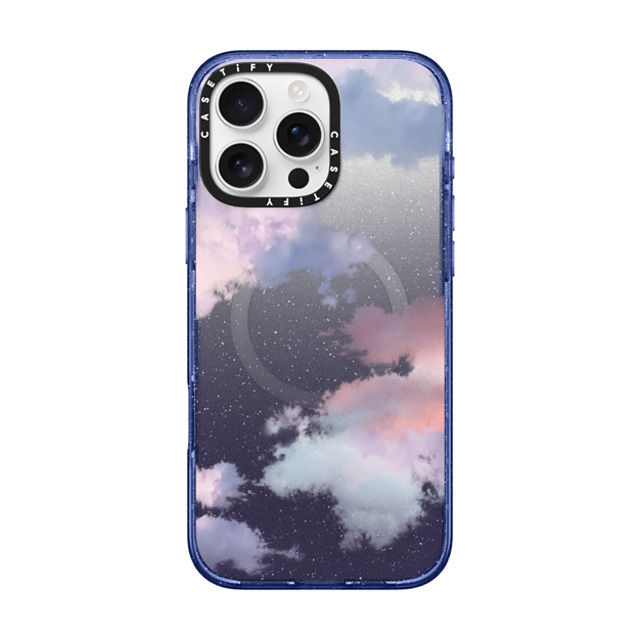 CASETiFY iPhone 16 Pro Max ケース Glitter Indigo インパクトケース MagSafe対応 Cloud,nature Clouds