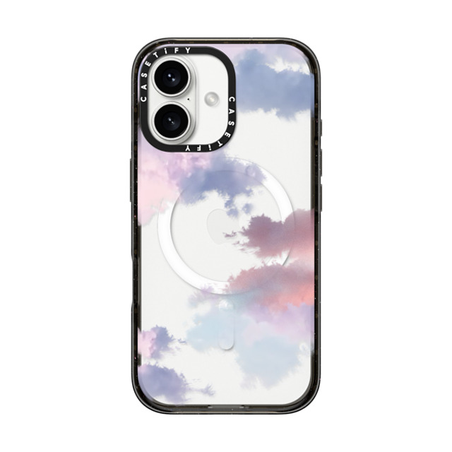 CASETiFY iPhone 16 ケース ブラック インパクトケース MagSafe対応 Cloud,nature Clouds