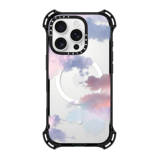 CASETiFY iPhone 16 Pro ケース ブラック バウンスケース Cloud,Cloud,nature Clouds