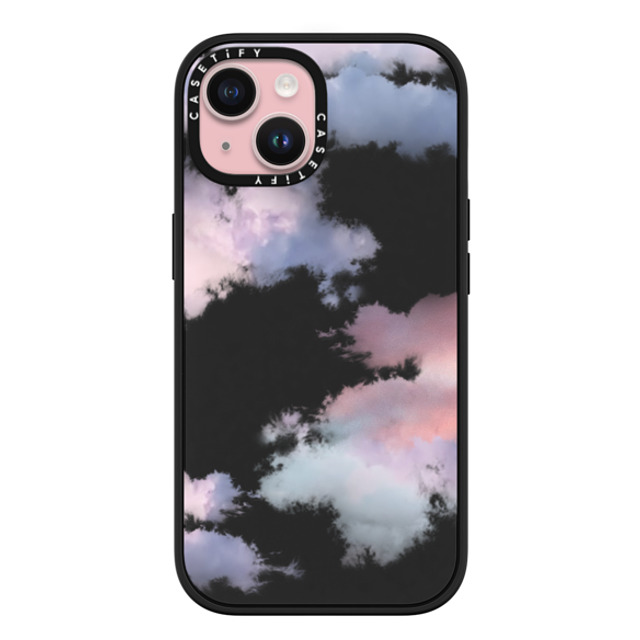 CASETiFY iPhone 15 ケース マットブラック インパクトケース MagSafe対応 Cloud,nature Clouds