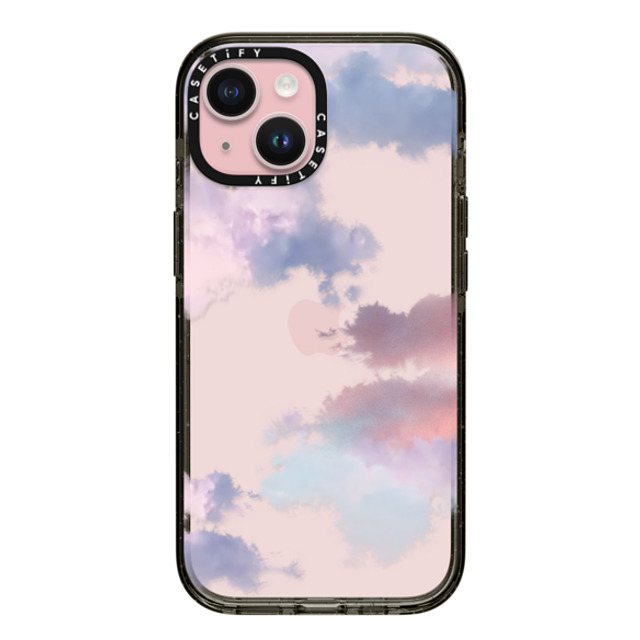 CASETiFY iPhone 15 ケース ブラック インパクトケース Cloud,nature Clouds