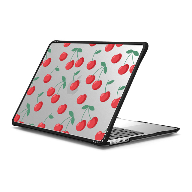 CASETiFY MacBook Air 13-inch (2022 / 2024) ブラック インパクト ケース Food,Fruit,Pattern Cherries