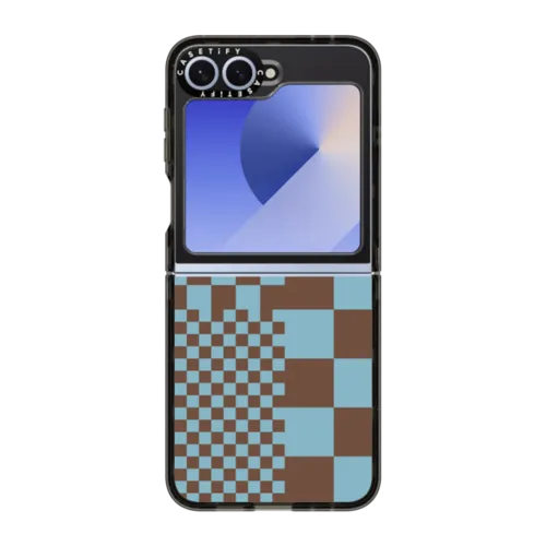 Galaxy Z Flip6 - Metropolitan Checkers Sky Brown