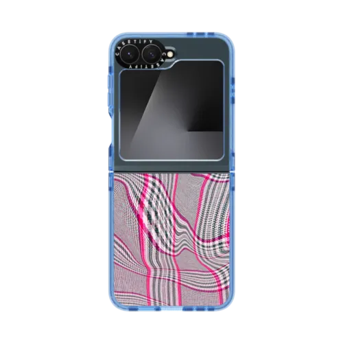 Galaxy Z Flip7 FE - Distorted Plaid - Pink
