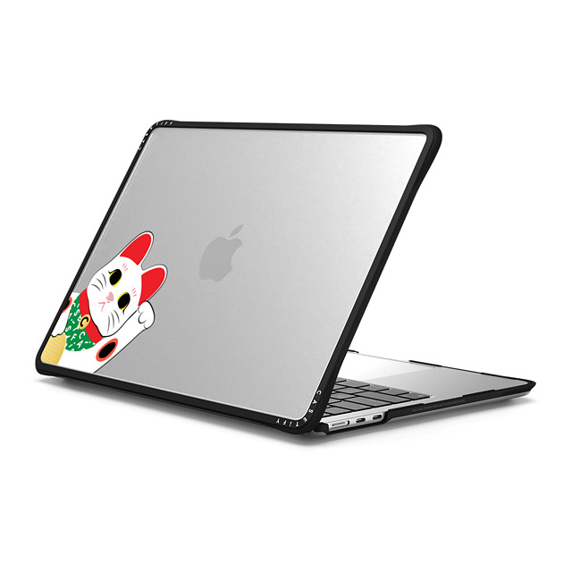 CASETiFY MacBook Air 13-inch (2022 / 2024) ブラック インパクト ケース Waving Lucky Cat casetify_artist