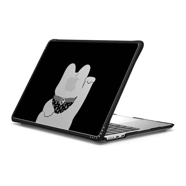 CASETiFY MacBook Air 13-inch (2022 / 2024) ブラック インパクト ケース Lucky Cat Outline casetify_artist