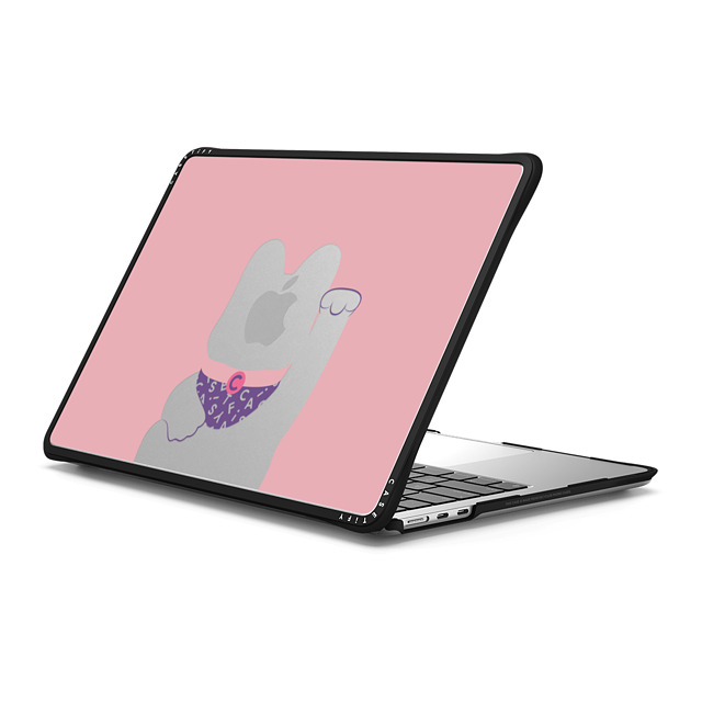 CASETiFY MacBook Air 13-inch (2022 / 2024) ブラック インパクト ケース Lucky Cat Pink casetify_artist