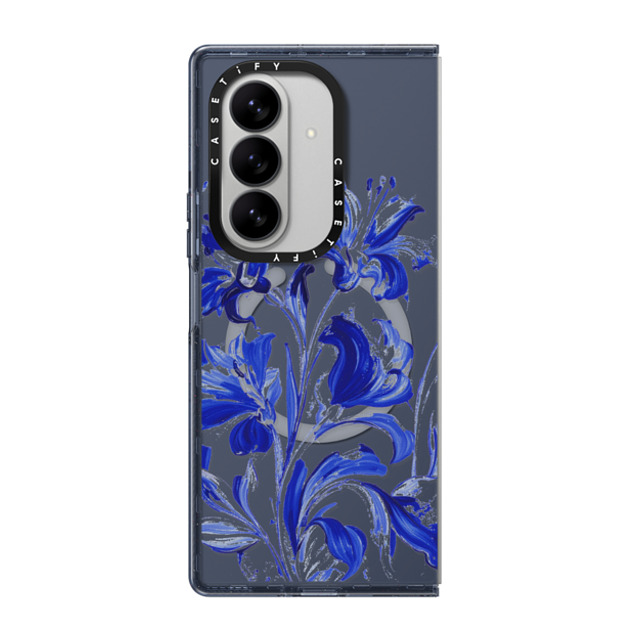 CASETiFY Galaxy Z Fold7 Case ネイビー マグネット式 インパクトケース Floral フローラル Cobalt Bloom New iPhone CASETiFY Galaxy Z Fold7 Case ネイビー マグネット式 インパクトケース Floral フローラル Cobalt Bloom New iPhone