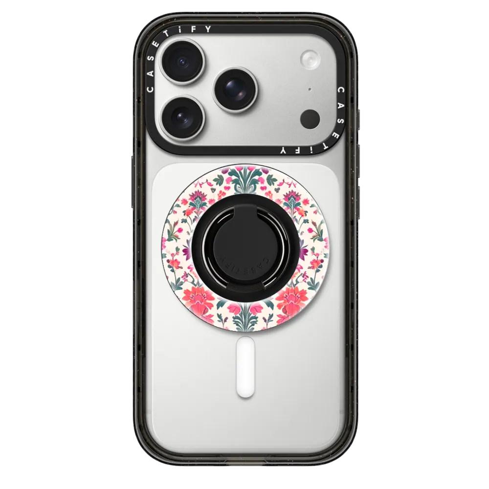Snappy™ Mirror Ring Holder MagSafe Compatible - Persian Floral - Rose
