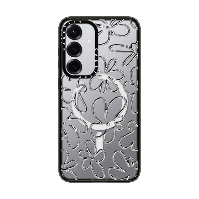 CASETiFY Galaxy S25+ Case Black マグネット式 インパクトケース Chrome メタリック Chrome Flower New iPhone CASETiFY Galaxy S25+ Case Black マグネット式 インパクトケース Chrome メタリック Chrome Flower New iPhone