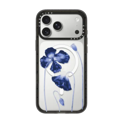 iPhone 17 Pro Max - Midnight Blue Poppies
