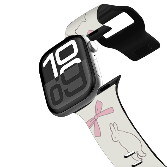 CASETiFY Apple Watch Band Series 10 (46mm) Black インパクト バンド Ribbon,Pattern Cottagecore,Pattern,Ribbon Rabbit Ribbon Mother's Day CASETiFY Apple Watch Band Series 10 (46mm) Black インパクト バンド Ribbon,Pattern Cottagecore,Pattern,Ribbon Rabbit Ribbon Mother's Day