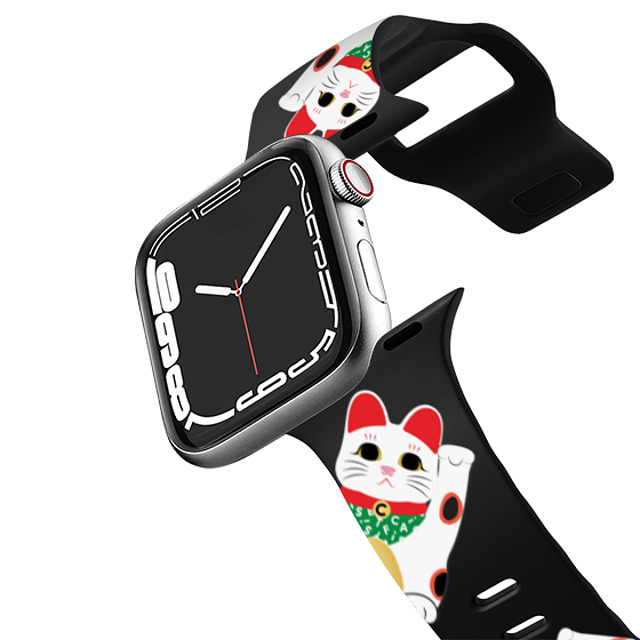 CASETiFY Apple Watch Band Series 4-6, SE (44mm) ブラック インパクト バンド Cat,Animal Animal,Cartoon,Cat,Animal,Cartoon Waving Lucky Cat Father's Day CASETiFY Apple Watch Band Series 4-6, SE (44mm) ブラック インパクト バンド Cat,Animal Animal,Cartoon,Cat,Animal,Cartoon Waving Lucky Cat Father's Day
