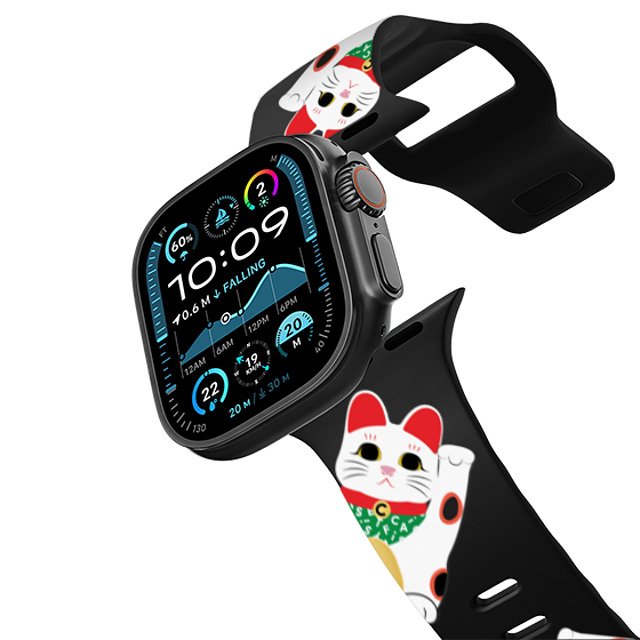 CASETiFY Apple Watch Band Ultra, Ultra 2 (49mm) Black インパクト バンド Cat,Animal Animal,Cartoon,Cat,Animal,Cartoon Waving Lucky Cat Back to School CASETiFY Apple Watch Band Ultra, Ultra 2 (49mm) Black インパクト バンド Cat,Animal Animal,Cartoon,Cat,Animal,Cartoon Waving Lucky Cat Back to School