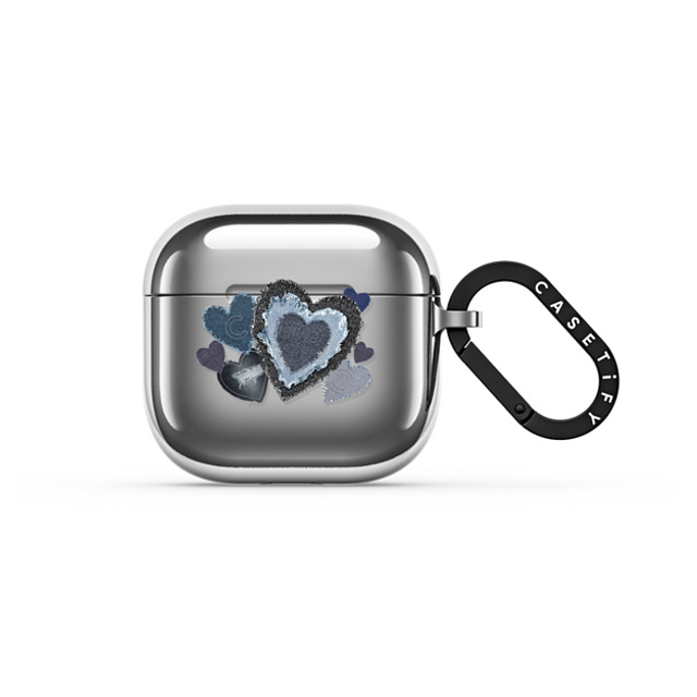 CASETiFY AirPods 4 シルバー ミラー ケース Sweet Rebel Heart Earbuds Case casetify_artist Back to School CASETiFY AirPods 4 シルバー ミラー ケース Sweet Rebel Heart Earbuds Case casetify_artist Back to School