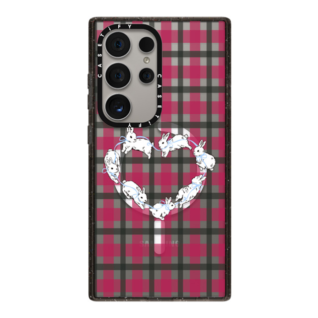 CASETiFY Galaxy S24 Ultra ケース ブラック マグネット式 インパクトケース Heart,Bunny Animal,Bunny,Heart,Love Bunnies Love Plaid Back to School CASETiFY Galaxy S24 Ultra ケース ブラック マグネット式 インパクトケース Heart,Bunny Animal,Bunny,Heart,Love Bunnies Love Plaid Back to School